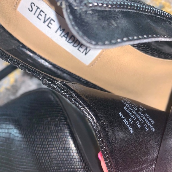 Steve Madden 'NAYDEAN' Black Snake booties-Size 10 - Picture 4 of 4